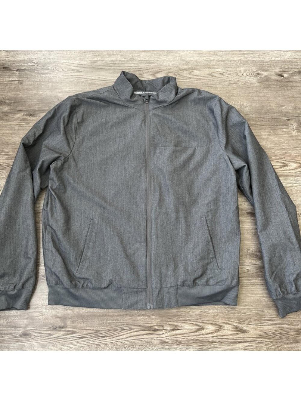 Fabletics Foundation Jacket‎ Mens XL Gray Full Zip Athletic